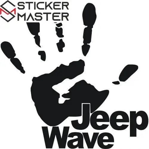 Sticker Master Jeep Wave Sticker Motor, Kask, Laptop, Araba, Oto Araç İçin Dayanıklı Etiket Decal