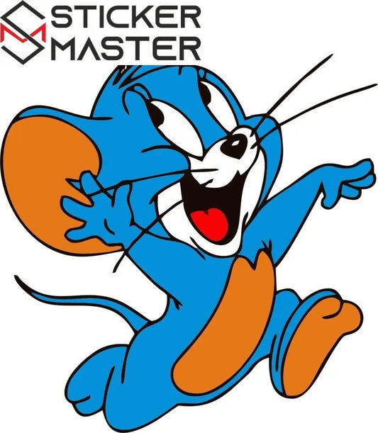 Sticker Master Jerry Sticker Motor, Kask, Laptop, Araba, Oto Araç İçin Dayanıklı Etiket Decal