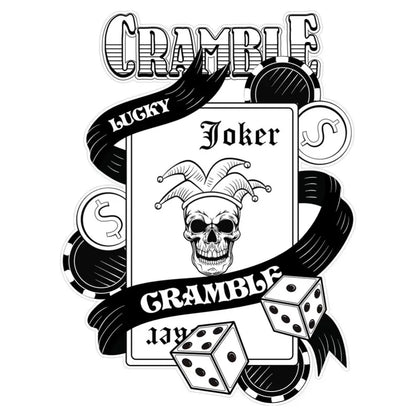 Sticker Master Joker Poker Oyun Kartı Kurukafa Sticker Motor, Kask, Laptop, Araba, Oto Araç İçin Dayanıklı Etiket Decal 15 Cm Sticker Master