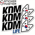KDM Life Sticker Kore Bayraklı Araba Çıkartması | Sticker Master