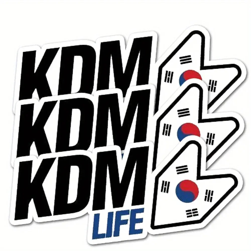 KDM Life Sticker Kore Bayraklı Araba Çıkartması | Sticker Master - Sticker Master