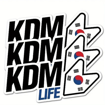 KDM Life Sticker Kore Bayraklı Araba Çıkartması | Sticker Master - Sticker Master