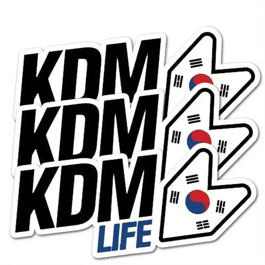KDM Life Sticker Kore Bayraklı Araba Çıkartması | Sticker Master - Sticker Master