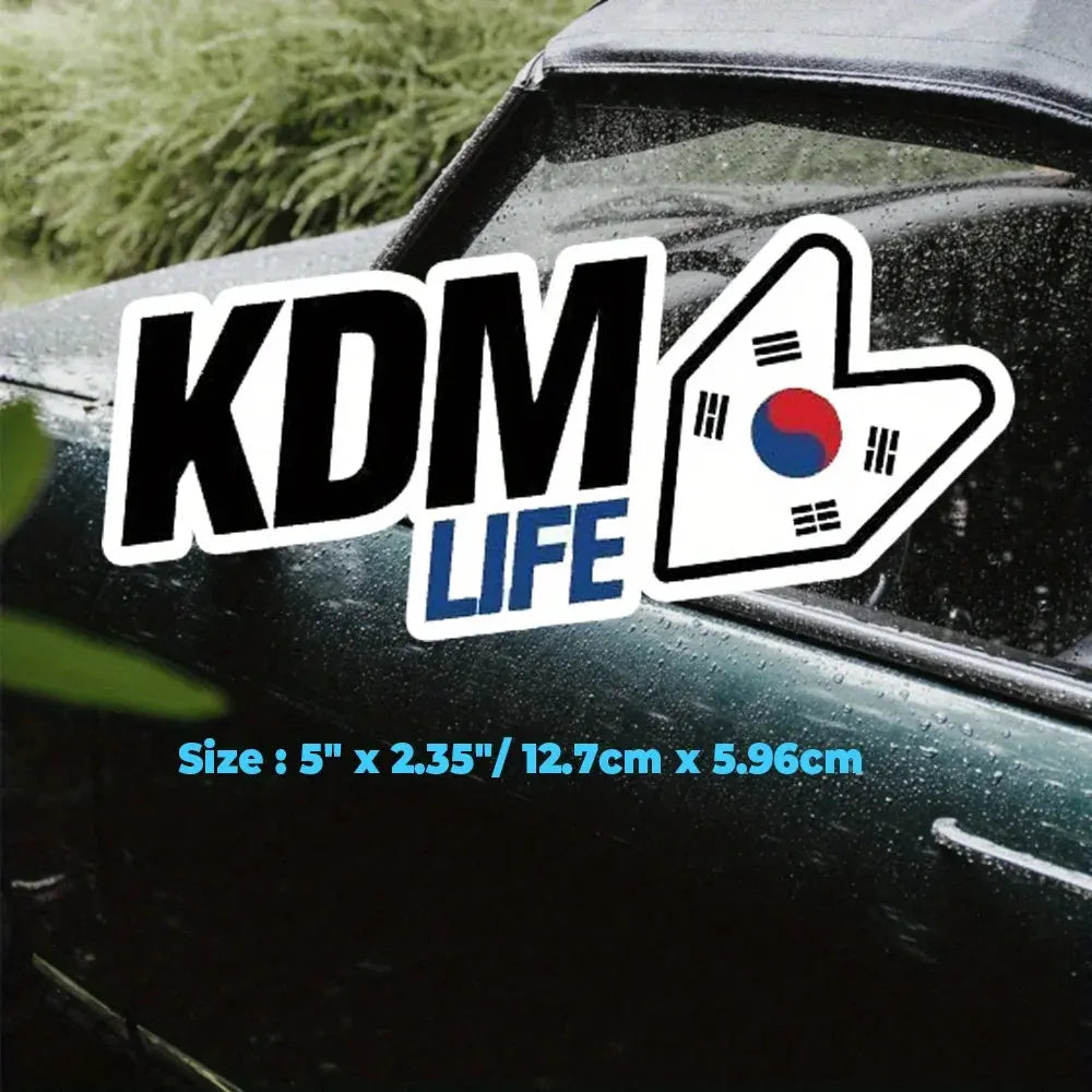 KDM Life Sticker Kore Bayraklı Araba Çıkartması | Sticker Master - Sticker Master