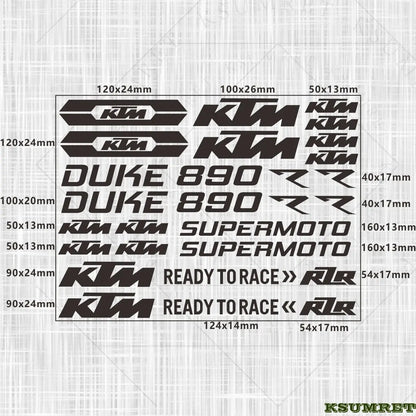 KTM Duke 890 Sticker Seti Su Geçirmez | Sticker Master Sticker Master