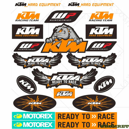 KTM Ready To Race Sticker Seti Su Geçirmez | Sticker Master Sticker Master