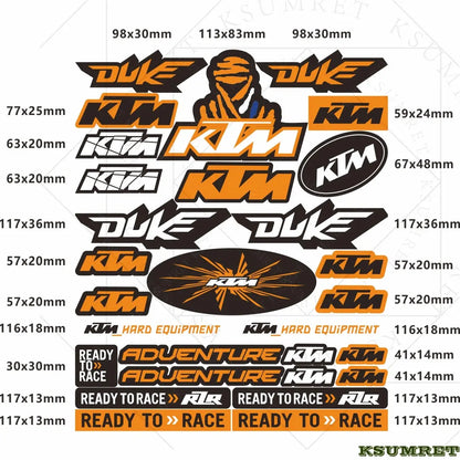 KTM Ready To Race Sticker Seti Su Geçirmez | Sticker Master Sticker Master