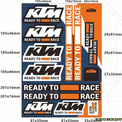 KTM Ready To Race Sticker Seti Su Geçirmez | Sticker Master Sticker Master