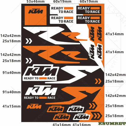 Sticker Master Ktm Sticker Set Motor Oto Araç Çıkartma Etiket - Sticker Master