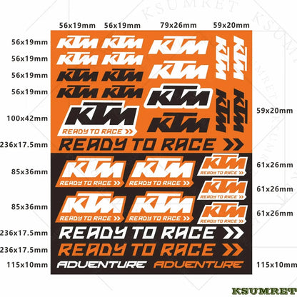 Sticker Master Ktm Sticker Set Motor Oto Araç Çıkartma Etiket - Sticker Master