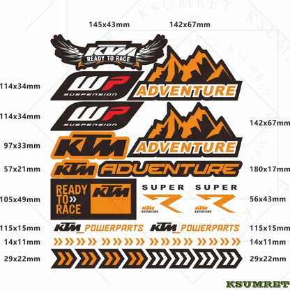Sticker Master Ktm Sticker Set Motor Oto Araç Çıkartma Etiket - Sticker Master