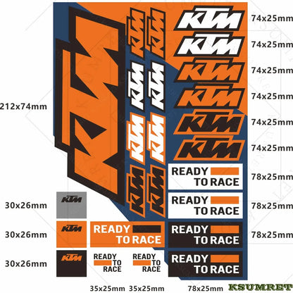 Sticker Master Ktm Sticker Set Motor Oto Araç Çıkartma Etiket - Sticker Master