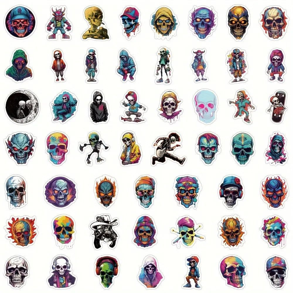 Kafatası Sticker Seti 52’li | Sticker Master - Sticker Master
