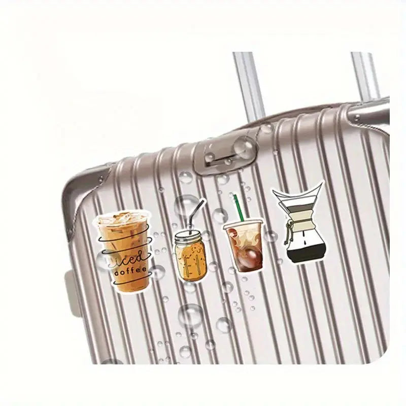 Sticker Master 50’li Kahve Temalı Sticker Seti – Su Geçirmez Kawaii Vinyl Çıkartmalar (Laptop, Defter, Kaykay, Bisiklet, Bavul) | 14+ - Sticker Master