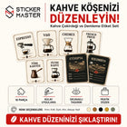 Kahve Çekirdeği ve Demleme Etiket Seti