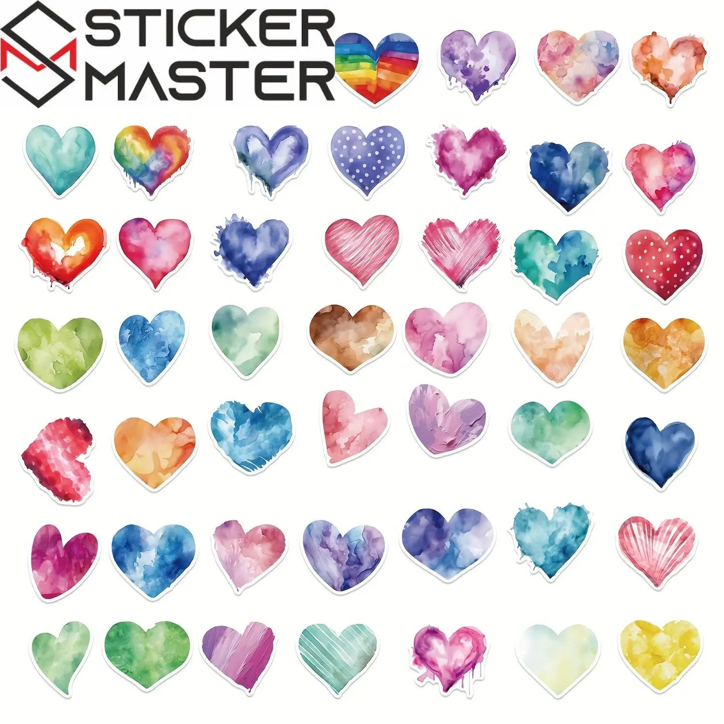 Aşk Kalp Sticker Seti 50’li | Sticker Master - Sticker Master