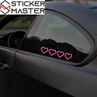 Kalpli Araba Stickerı | Renkli Şerit & Cam Dekoru | Sticker Master