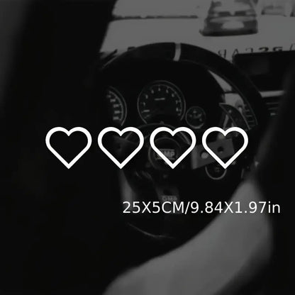 Renkli Kalp Şeridi Araba Stickerı | Sticker Master - Sticker Master