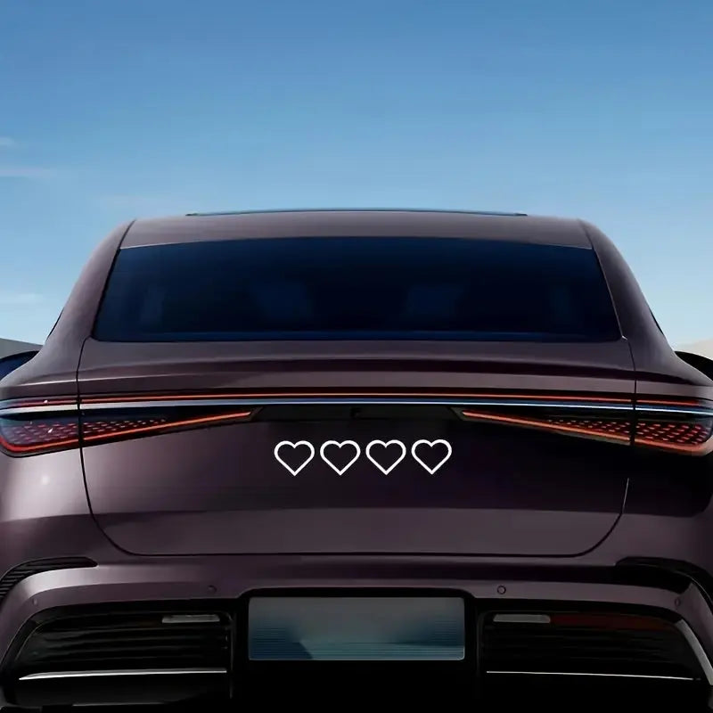 Renkli Kalp Şeridi Araba Stickerı | Sticker Master - Sticker Master