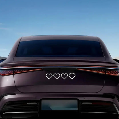 Renkli Kalp Şeridi Araba Stickerı | Sticker Master - Sticker Master