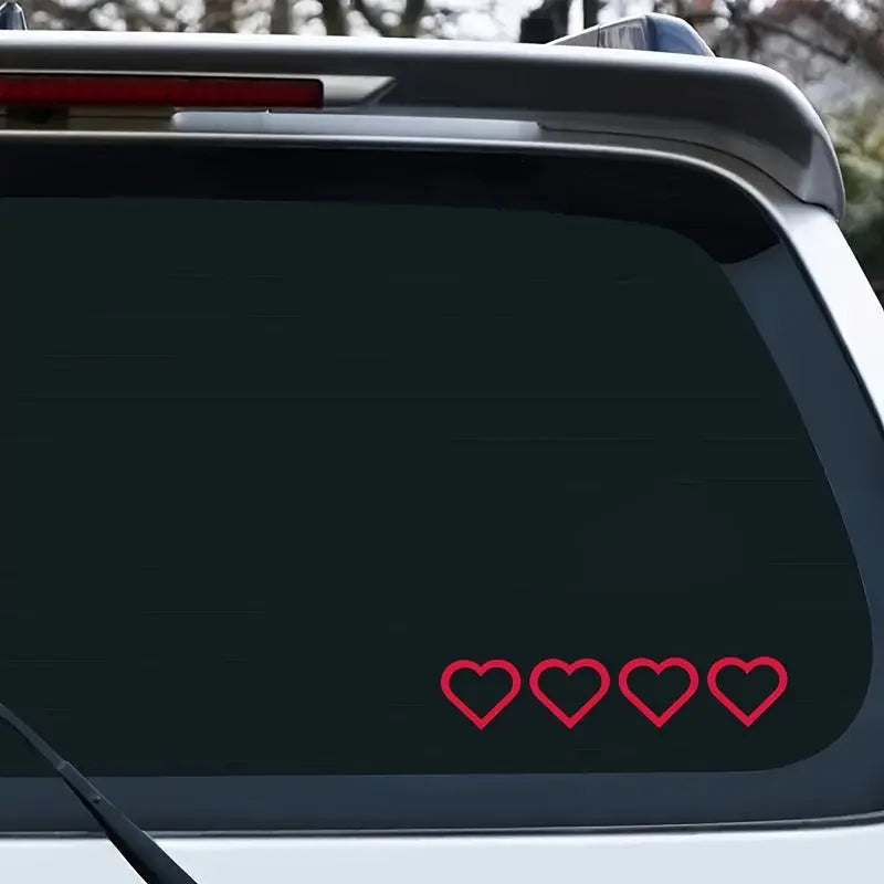 Renkli Kalp Şeridi Araba Stickerı | Sticker Master - Sticker Master