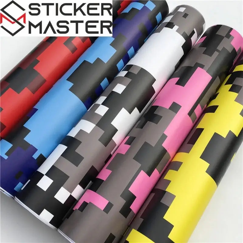 Kamuflaj Kaplama Folyosu | Arctic Snow ve Black Camo Araç ve Laptop Vinili Sticker Master