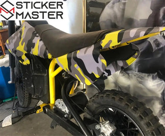 Kamuflaj Kaplama Folyosu | Arctic Snow ve Black Camo Araç ve Laptop Vinili Sticker Master