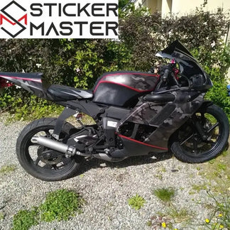 Kamuflaj Kaplama Folyosu | Arctic Snow ve Black Camo Araç ve Laptop Vinili Sticker Master