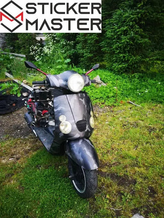 Kamuflaj Kaplama Folyosu | Arctic Snow ve Black Camo Araç ve Laptop Vinili Sticker Master