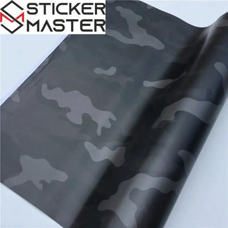 Kamuflaj Kaplama Folyosu | Arctic Snow ve Black Camo Araç ve Laptop Vinili Sticker Master