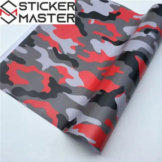 Kamuflaj Kaplama Folyosu | Arctic Snow ve Black Camo Araç ve Laptop Vinili Sticker Master