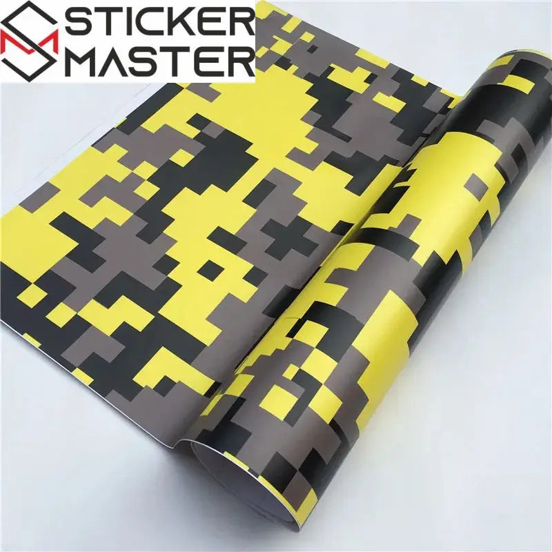 Kamuflaj Kaplama Folyosu | Arctic Snow ve Black Camo Araç ve Laptop Vinili Sticker Master