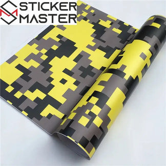 Kamuflaj Kaplama Folyosu | Arctic Snow ve Black Camo Araç ve Laptop Vinili Sticker Master