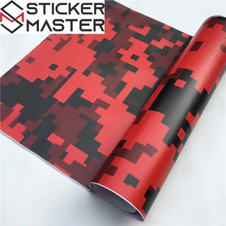 Kamuflaj Kaplama Folyosu | Arctic Snow ve Black Camo Araç ve Laptop Vinili Sticker Master