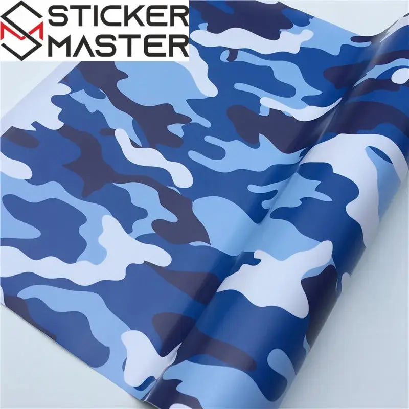 Kamuflaj Kaplama Folyosu | Arctic Snow ve Black Camo Araç ve Laptop Vinili Sticker Master