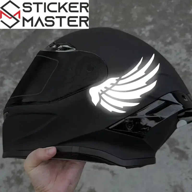 Kanat Sticker Seti | Kırmızı Yarışçı Kanatları Kask Dekoru (16x8 cm) Sticker Master