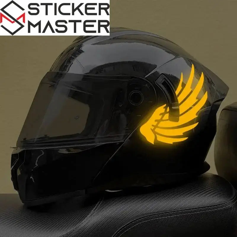 Kanat Sticker Seti | Kırmızı Yarışçı Kanatları Kask Dekoru (16x8 cm) Sticker Master