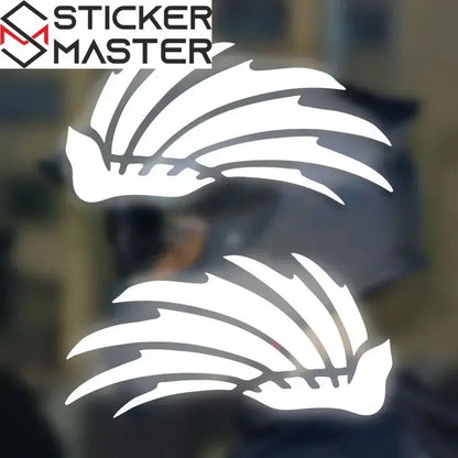 Kanat Sticker Seti | Kırmızı Yarışçı Kanatları Kask Dekoru (16x8 cm) Sticker Master