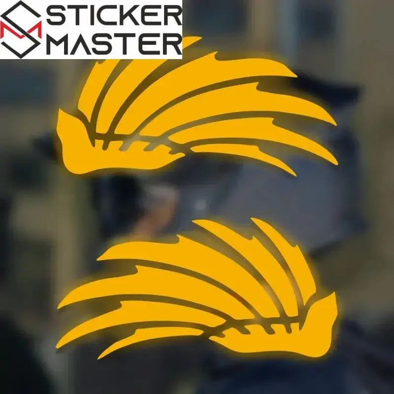 Kanat Sticker Seti | Kırmızı Yarışçı Kanatları Kask Dekoru (16x8 cm) Sticker Master
