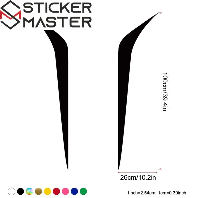 Kaput Şerit Sticker Seti | Universal Yarış Çizgileri Oto Decal (2 Adet)
