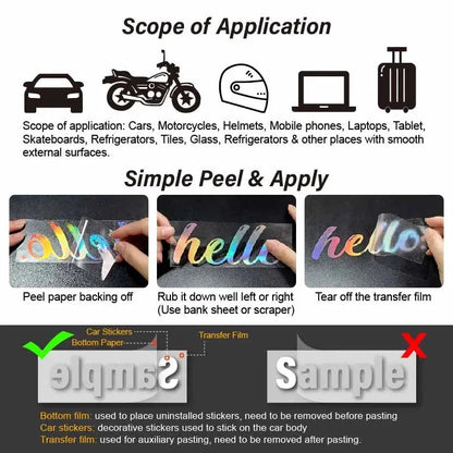 Sticker Master Universal Kaput Spor Şerit Plaid Sticker (2 Adet) - Sticker Master