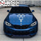 Kaput Sticker Bal Peteği Tasarım Araba Oto 65 cm | Sticker Master