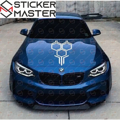 Sticker Master Bal Peteği Kaput Oto Araba Kaplama Tüm Modellere Şerit Çıkartma Etiket 65 Cm