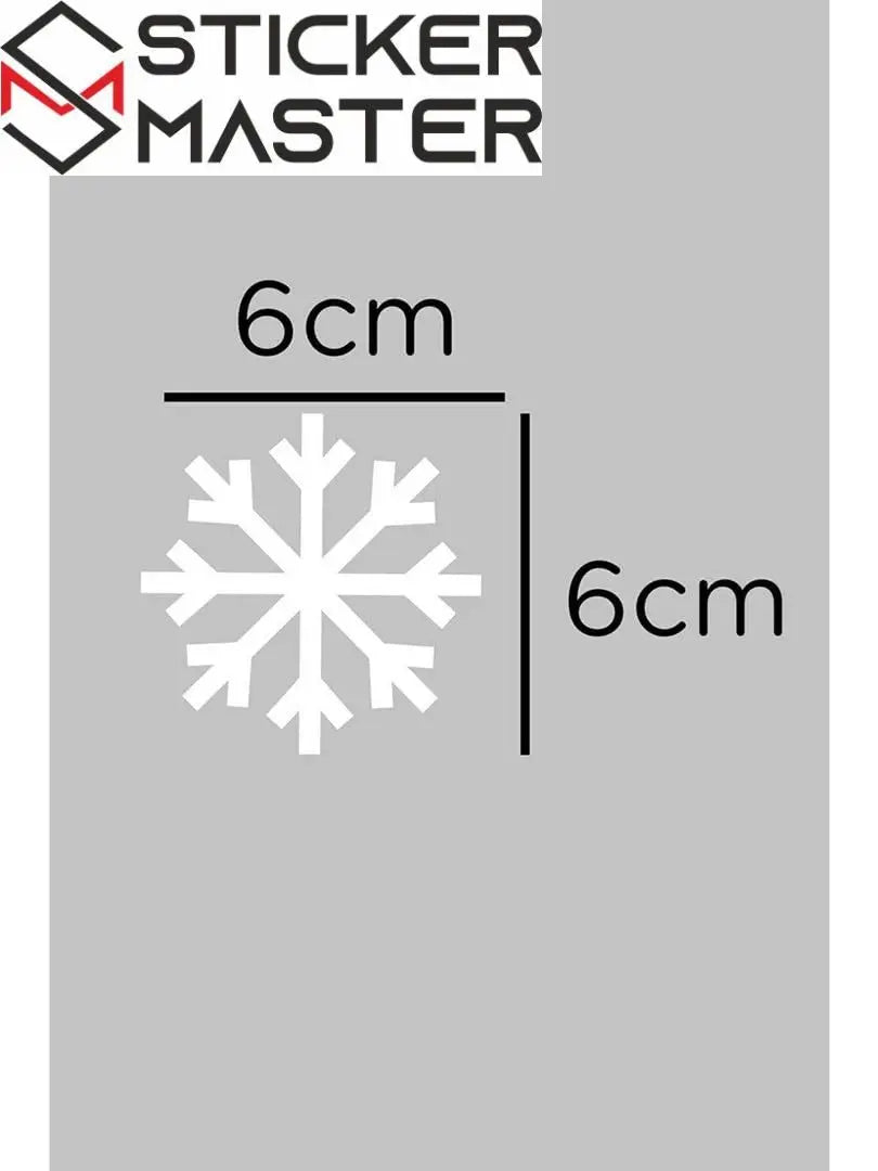 Sticker Master 40 Adet Beyaz Kar Tanesi Cam Kış Sticker - Yılbaşı Sticker- Yılbaşı Dekoru Etiket Çık