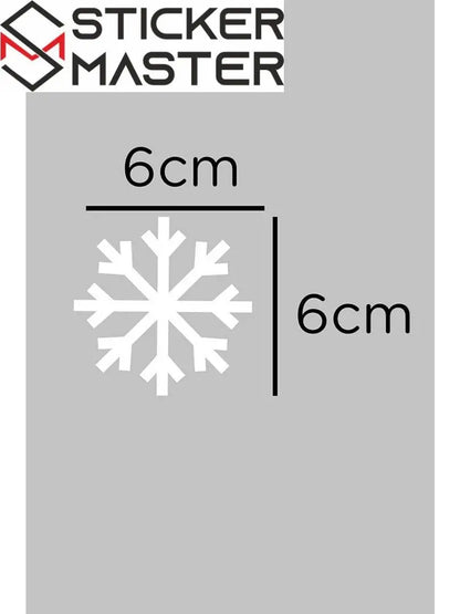 Sticker Master 40 Adet Beyaz Kar Tanesi Cam Kış Sticker - Yılbaşı Sticker- Yılbaşı Dekoru Etiket Çık