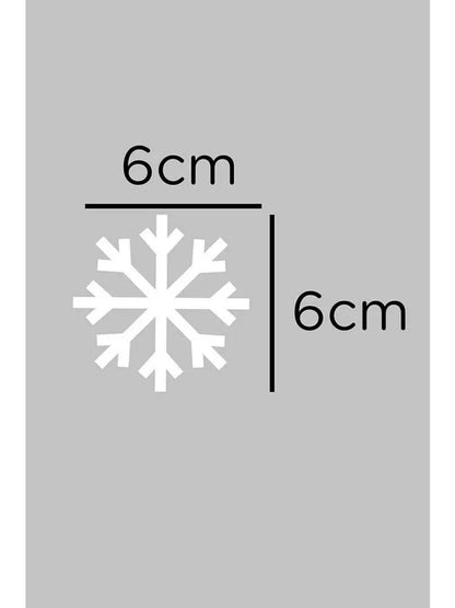 Sticker Master 40 Adet Beyaz Kar Tanesi Cam Kış Sticker - Yılbaşı Sticker- Yılbaşı Dekoru Etiket Çık