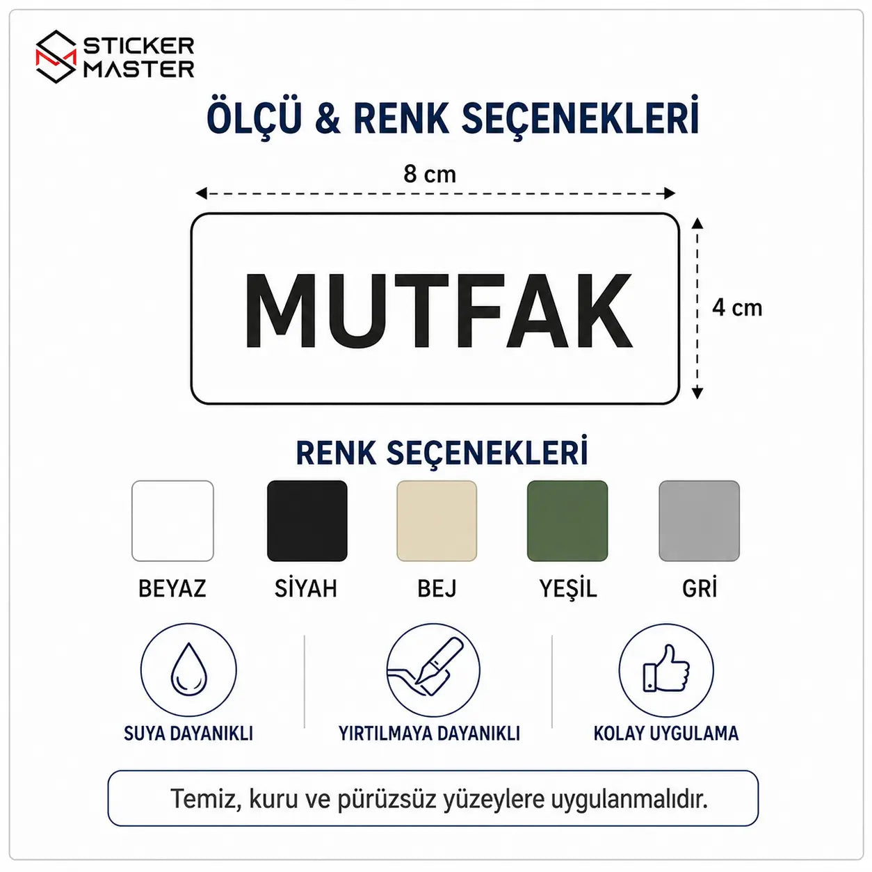 Karavan Depolama Duzenleme Etiket Seti 24 Parca olcu