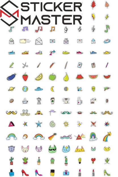 Sticker Master 300 Adet Karışık Sticker Pack Graffiti Araba Stickers Motor Bisiklet Laptop Sticker Etiket Çıkartma