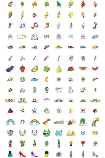 Sticker Master 300 Adet Karışık Sticker Pack Graffiti Araba Stickers Motor Bisiklet Laptop Sticker Etiket Çıkartma