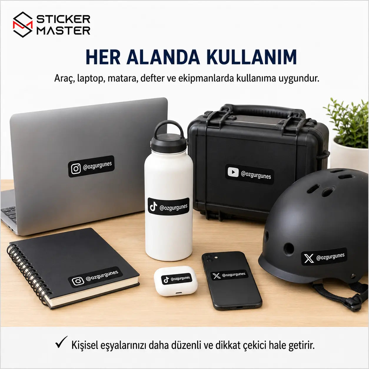 Karma Sosyal Medya Sticker Etiket Seti 6 Parca ads
